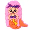 Decoración Plana de Cola de Sirena de Dibujos Animados Accesorios para el Cabello Accesorios de Equipaje DIY Princesa Sirena Parche de Goma Suave de PVC