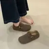 Zapatos Birkenstock Feos Estilo Bosque Retro, Mocasines Perezosos Slip-On de Suela Gruesa, Zapatos de Cobertura Total para Dedo Gordo, Zapatos Birkenstock con Hebilla de Cinturón