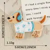 Pegatinas Bordadas Originales de Cachorro de Dibujos Animados Autoadhesivas Hechas para Usar Accesorios para Fundas de Teléfono Móvil DIY Pegatinas de Parche Accesorios para Zapatos y Sombreros Pegatinas de Tela