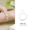 Nueva pulsera de mariposa de jade hetiano con perlas naturales de agua dulce chinas, pulsera de plata de ley S925 con cuentas de nicho de alto nivel para mujer