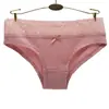 En stock comercio exterior transfronterizo ropa interior de dama color liso algodón calzones para mujer sexy sexy cintura de encaje ropa interior mujeres