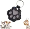 Regalo Creativo Conmemorativo para Mascotas, Llavero de Huella de Gato y Perro, Caja de Almacenamiento Privada para Pelos, Colgante de Cuero