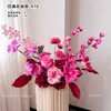 Arreglos Florales de Boda para Sala de Estar, Dormitorio, Mesita de Noche, Flores Artificiales, Jarrones de Mesa para Habitación de Boda, Decoración para la Mesa de Firma