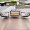 Jardim Moderno Simples Pátio Exterior Lazer Sofá Externo Terraço Varanda Fábrica de Móveis