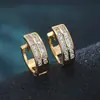 Personalidade europeia e americana simples elegante zircônia cobre clipe de orelha clipe de orelha fábrica atacado direto AliExpress transfronteiriço brincos quentes
