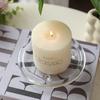 Portavelas de Vidrio Transparente de Lujo Ligero Estilo Europeo Plato Decorativo Adorno Accesorios para Mesa de Comedor con Velas Arreglo de Escena Romántica