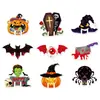 Decoração de Festa de Halloween Transfronteiriça Novos Cartões Inseríveis para Taças de Vinho, Cartões Inseríveis de Abóbora Globo Ocular Sangrando, Suprimentos de Decoração para Copos