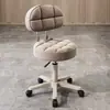 Taburete de Belleza, Taburete Giratorio Ajustable para Salón de Belleza, Taburete de Peluquería, Taburete Redondo para Barbería, Silla Redonda para Maquillaje en Casa