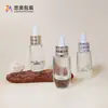 En Stock Frasco de Esencia para Ojos de 20 ml, Frasco con Tapón Interno 20 ml Frasco Gotero para Aceite Esencial, Frasco Dispensador de Vidrio con Fondo Grueso Frasco Pequeño Marrón