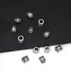 6 * 6.5mm tubo hueco aleación plata Xizang cuentas espaciadoras vintage plata antigua cuentas de pulsera con cuentas accesorios para joyería diy