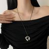 Collar Largo Minimalista Estilo Frío Gota de Agua para Mujer Cadena de Lana Extraíble de Alta Gama Lujo Ligero Nicho Accesorios Cadena Clavícula