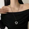Estilo Minimalista Fresco Collar Largo de Gota de Agua para Mujer Cadena de Suéter con Cordón Accesorios de Cadena para Clavícula de Lujo Ligero de Gama Alta de Nicho