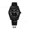Reloj para Hombre Carsikie Banda de Acero Inoxidable Negra Resistente al Agua de Negocios Cuarzo Reloj de Exportación Esfera Grande Manecillas