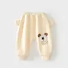 Pantalones para Niños, Pantalones Deportivos para Bebé, Pantalones para Bebé con Forro de Forro Polar Compuesto, Pantalones de Pierna Ancha de Cintura Media, Ropa de Abrigo para Otoño e Invierno, Pantalones Harem para Niños y Niñas