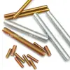 Parafuso galvanizado de rosca completa aço carbono zinco banhado a cor zinco branco zinco escurecido parafuso de conexão para móveis cama cadeira pino de suporte reto completo