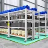 Estanterías de almacenamiento de alta resistencia con ruedas estante engrosado extraíble estante de exhibición estante de hierro para el hogar multicapa multifuncional