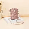 Bolso para Teléfono Móvil de Moda Nuevo 2025, Bolso Cubo Nuevo, Bolso Sencillo Estampado para Mujer, Bolso Cruzado de Hombro Único con Temperamento, Dropshipping
