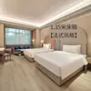 Mobiliario Hotel Meiju Habitación Estándar Casa de Huéspedes Juego Completo Equipo de Instalación de Renovación y Cambio de Color Cama Pantalla Hotel de Negocios Caja de Cama Redonda