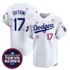 Uniforme de Baseball da MLB Los Angeles Dodgers Dodgers Ohtani 17 # Ohtani Shohei Jersey de Baseball Bordado