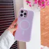 Funda de Teléfono Magnética de Gel con Orejas de Gato para Cintura Delgada Adecuada para Apple 17Promax Moderna 16 Dopamina 13/14