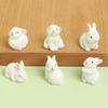 Gatinho Flocado Tridimensional, Cachorrinho, Pequeno Animal Resina Peças Fofas Acessórios DIY Criativos Enfeites Pequenos de Mesa/Carro