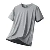 Camiseta de Manga Corta de Seda de Hielo para Hombre Verano Venta Caliente Deportiva Secado Rápido Transpirable Seda de Hielo Hombre Holgada Tallas Grandes hasta 8XL Se Puede Abrir por la Mitad