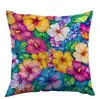 Funda de almohada de flores y mariposas coloridas de primavera Temu Amazon Transfronteriza Funda de almohada para oficina dormitorio