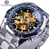 Forsining 340 Estilo Hueco Luminoso Moda Casual Reloj Mecánico Automático para Hombre