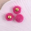 Pingente de Pelo Sintético de Visão Colorido 10mm Bola de Pelo Pingente para Pulseira Colar Brincos Corrente de Celular Decoração Pequenos Acessórios