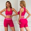 Novo Conjunto de Roupa Íntima Esportiva I-Back Roupa para Yoga Corrida Ajustada Costas Bonitas Shorts de Cintura Alta para Quadril Roupa Fitness