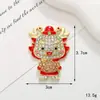 2024 Nuevos Accesorios de Joyería para Bebés Dragón Lindos Año del Dragón Buena Suerte Festivo de Año Nuevo Zodiaco Año Joyería de Aleación de Zinc