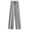 Pantalones de Pierna Ancha 100% Lana Pura Color Blanco Crema para Mujer Cintura Alta Adelgazantes Caída Suave Pierna Recta Estilo Coreano Pantalones de Abrigo Suaves y Sedosos