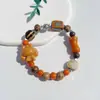 Pulsera de Cerámica Jingdezhen Nueva Pulsera de Cerámica Estilo Chino Joyería Hecha a Mano Cuerda Estilo Tíbet Puesto de Pulseras Jingdezhen