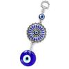 Comercio Exterior Al por Mayor Colgante Decorativo Ojo Griego Azul Esmalte Adorno de Metal Mal de Ojo Joyería de Buena Suerte Llavero