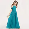 Vestido Chiffon Novo Estilo para Performance de Piano de Meninas, Vestido para Performance de Orquestra, Vestido Longo para Competição de Violino, Primavera