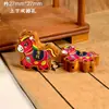 Acessório DIY de Escultura em Madeira de Pessegueiro Antiga para Riqueza, Pingente de Corrente de Celular do Signo Cavalo, Ornamento para Bolsa