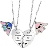 Europa y Estados Unidos transfronterizo animación caricatura aceite stiltzai collar amigos novias amistad acero inoxidable amor amantes collar