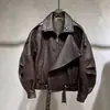 Chaqueta de Cuero Retro Estilo Americano Industria Pesada para Hombre Otoño Ripper Atractivo Traje de Motociclista Tendencia Diseño de Marca Chaqueta de Cuero PU Chaqueta Casual