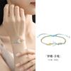 Pulsera Min Cantonesa Plata S925 Jade Hetian Natural Mariposa Bendición Marca Tejida a Mano para Mujer Estilo Nacional Lujo Accesible Nicho Sentido de Alta Gama