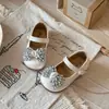 Zapatos Pequeños de Piel para Niñas 2026 Nuevo Estilo Primavera y Otoño Zapatos de Princesa con Lazo de Pedrería Francesa para Niños Zapatos Individuales Dulces para Niños