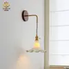 [Transfronterizo] Lámpara de Falda Abombada con Falda de Cristal, Barra de Protección Ocular para Mesita de Noche con Forma de Ola, Lámpara Colgante de Barra, Lámpara de Dormitorio, Lámpara de Comedor Estilo Francés Vintage para Niñas