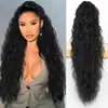 Peluca Yuan Yang Estilo Europeo y Americano Peluca de Cola de Caballo para Mujeres, Cabello Largo Rizado Ola de Agua, Cola de Caballo con Pinza de Garra de Permanente de Maíz 30 Pulgadas Venta al por Mayor