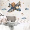 Nuevo MG-E009 dibujos animados oso estrella voladora dormitorio sala de estar fondo decorativo pegatinas de pared al por mayor