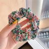 Anillo para el cabello floral a cuadros Colon francés Vintage Combinable Cuerda para el cabello de tela Diadema de bosque Accesorios para el cabello de celebridad de Internet coreana
