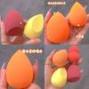 [Venta Especial de Liquidación] Set de Cuatro Esponjas de Belleza Ximi, Doble Uso para Seco y Húmedo, Combinación de Esponjas Amigables con la Piel, Polvera Forma de Calabaza