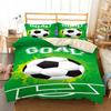 Funda nórdica con estampado digital de fútbol de acuarela, adecuada para decoración de ropa de cama de niños y niñas.