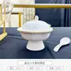 Restaurante de Hotel Club Shaxian Olla de cerámica china para guisar a prueba de agua guiso Bol para huevo al vapor Nido de pájaro con tapa Olla para guisar Buddha salta la pared
