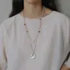 Bolsa com textura de bordado prateado pingente colar longo brincos design nicho colar ajustável de alta qualidade simples feminino