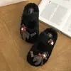 Zapatillas de Algodón Suaves y Lindas con Cabeza de Dibujos Animados 3D para Mujer 2026 Antideslizantes para Uso en Exteriores Felpa Adicional Suela Suave y Cálida Zapatillas de Felpa de Algodón para Persona Perezosa
