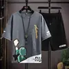 Conjunto de Ropa Deportiva para Hombre Camiseta de Manga Corta de Verano Camiseta de Baloncesto Pantalones Cortos Casuales Conjunto de Dos Piezas Estilo Coreano Tendencia 2026